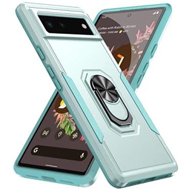 Imagem de For Google Pixel 6 Heavy Duty PC + TPU Holder Phone Case