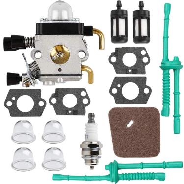 Imagem de HPENP Carburador C1Q-S97 com kit de linha de combustível de filtro de ar para Stihl FS38 FS45 FS45C FS45L FS46 FS55 FS55C FS55R FS55T HL45 KM55 KM55C KM55R KM55R KM55R ZAMA Carb String Eater