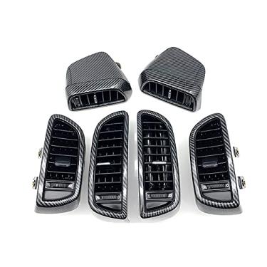 Imagem de JESYMBX Para Porsche Cayenne 2011-2017 Carro Ar Condicionado A/C Saída de Ventilação Fibra de Carbono 7P5819703 7P5819704 Ventilação de Saída de Ar Fresco