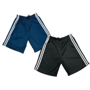 Imagem de Kit 02 Bermudas Shorts Masculino Calção Dry Fit Com Elástico E Cordão