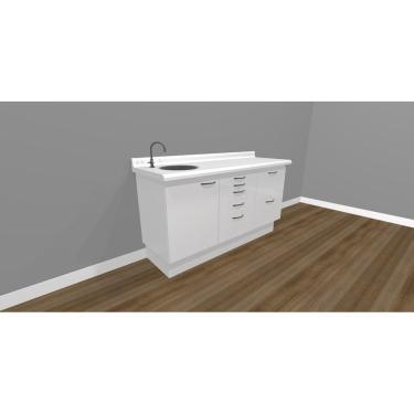 Imagem de Balcão Para Dentistas Triplo Com Pia