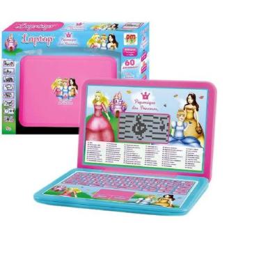Imagem de Laptop Infantil Bilingue Princesas 60 Atividades Educativas - Dm Toys