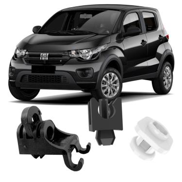 Imagem de Kit Grampos Presilhas Suporte Para Haste Vareta Do Capô Mobi 2017 2018 2019 2020 2021 2022 2023 2024