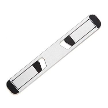 Imagem de Suporte de laptop para mesa – Suporte dobrável de alumínio para laptop para modelos de 10 a 16 polegadas, incluindo MacBook, MacBook Air, iPad, HP e mais – Suporte portátil autoadesivo com pés antiderrapantes