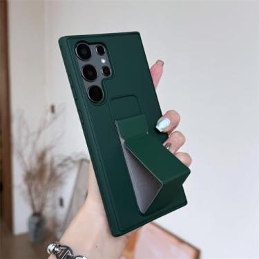 Imagem de Capa de telefone magnética com pulseira de luxo para Samsung Galaxy S24 S23 Utra S22 S21 S20 FE S10 Note 20 10 Plus Capa de couro, verde, para Galaxy S21 Plus