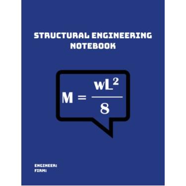 Imagem de Caderno de engenharia estrutural: bloco de engenharia de papel milimetrado de 21 x 28 cm, 112 páginas