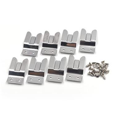 Imagem de (Pacote com 8) Suportes de microfone CB com clipe para pendurar com parafusos compatíveis com Yaesu MH-48 FT7800 FT-7800R FT-7900R FT-8800R FT-8900R FT-1500 FT-8100 FT-8100M FT-8500 Rádios