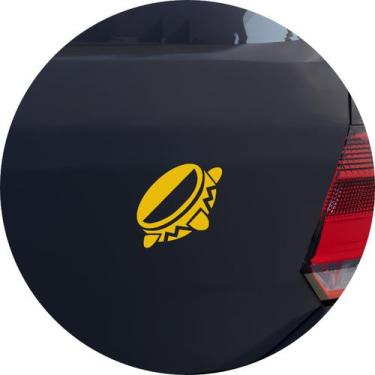 Imagem de Adesivo de Carro Instrumento Pandeiro Tamborim - Cor Amarelo - Melhor 