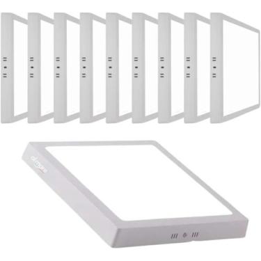 Imagem de Kit 10 Painel Plafon LED com Drive Reator Quadrado 30X30 cm de Sobrepo