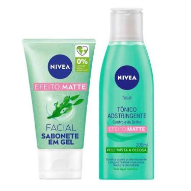Imagem de NIVEA Controle do Brilho Kit - Sabonete em Gel + Tônico Adstringente F