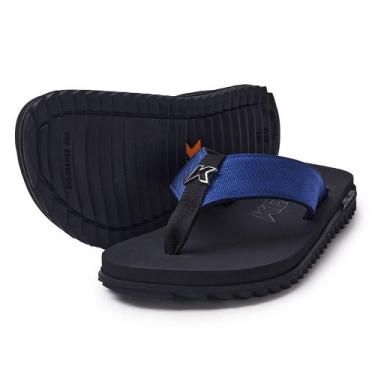 Imagem de Chinelo sandalia kenner kivah preto azul tratorado original, Preto, 42