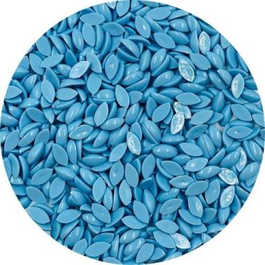 Imagem de Colagem Navete Azul 5x9mm Artesanato Biju 500un 50g - Macall