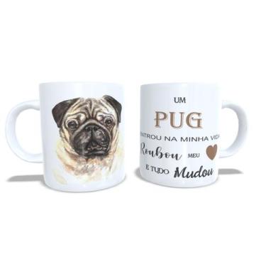 Imagem de Canecas Personalizadas Coleção Cães de Raças  - Estampa Sublimada, Pug