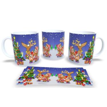 Imagem de Canecas de Porcelana Personalizadas Natal 2 - Estampa Sublimada, Mod.2