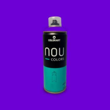 Imagem de Tinta Spray Luminoso Efeito Neon Nou Colors 400ml, Roxo Violeta Lumino