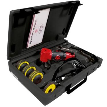 Imagem de Chicago Pneumatic, Moedor de ângulo de ar CP7500D com capacidade máxima de roda de 5 polegadas, rosca de eixo 3/8-24, 22.000 RPM, vermelho