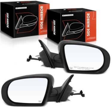 Imagem de A-Premium Par (2) espelhos retrovisores elétricos do lado do motorista e do passageiro - compatível com Jeep Compass 2017-2023 - Retrovisor retrovisor externo preto dobrável manual aquecido