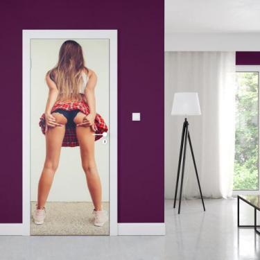 Imagem de Adesivo de Porta Mulher Gesto Obsceno 04 - Império da Impressão, P - 7