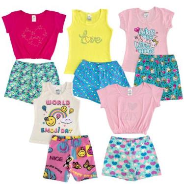 Imagem de Kit 5 Conjunto Infantil Menina Roupa Verão tamanho 1 ao 8 - Vickju, 3