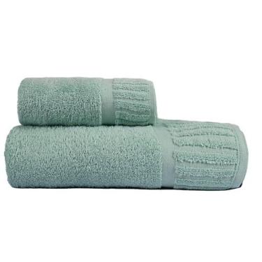 Imagem de 2 Toalhas Grandes Corpo e Rosto 100% Algodão Ótima Absorção - Bella En