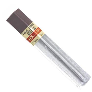 Imagem de Grafite 0.3MM 2H HI Polymer Super - 12 Tubos com 12 Minas - Pentel