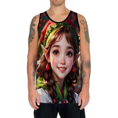 Imagem de Camiseta Regata Tshirt Natal Festas Elfa Duende Neve HD 1 - Enjoy Shop