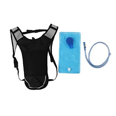 Imagem de Mochila de Hidratação, Alças Ajustáveis ​​de Tecido Oxford, Malha Respirável, Bolsa Traseira de água de 2l Com Palha para Entusiastas de Esportes (bolsa de hidratação prata)