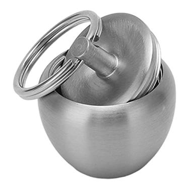 Imagem de Mini Caixa de Comprimidos Em Formato de maçã, Aço Inoxidável, Portátil, Caixa de Medicina de Metal, Chaveiro, Pingente, Terno para Atividades Ao Ar Livre