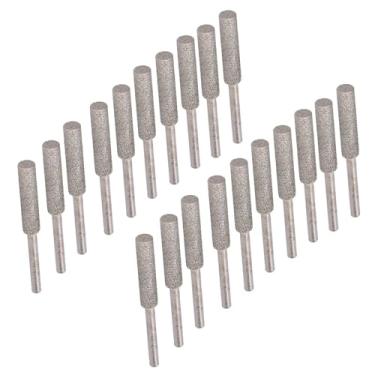 Imagem de Kit de Conjunto de Rebarbas de Afiador de Motosserra de 20 Unidades - Cabeça Eficaz e Retificadora Para Afiação de Motosserra - Para Processamento e Reparos, Gravação e Corte de