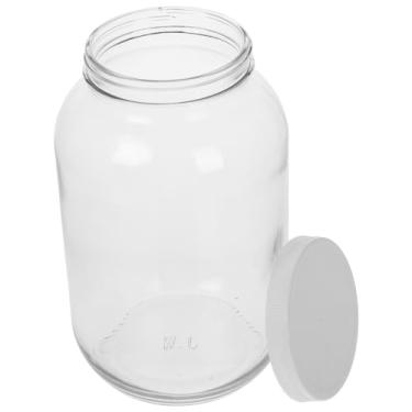 Imagem de Frasco De Vidro De 1 Galão Com Tampa Hermética De Plástico Boca Larga Pedreiro Para Fermentar Kefir Kimchi Enlatados Vidro De Água Com E Conservas