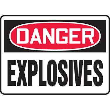 Imagem de Accuform Placa de segurança "Danger Explosives", Aluma-Lite™, 18 x 25 cm (MCHG047XL)