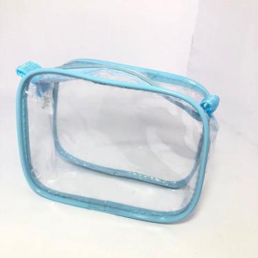 Imagem de Kit com 5 Mini necessaire transparente 15x12 uma de cada cor - Gii Mat