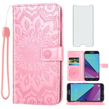 Imagem de Capa de telefone para Samsung Galaxy J7 Prime 2017 J 7 Skypro Sky Pro J7V V S727VL carteira com protetor de tela de vidro temperado capa flip couro suporte para cartão celular Glaxay Halo 7J Perx