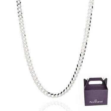 Imagem de Cordão Elo Groumet Prata Maciça 925 Rommanel 830094, Prata