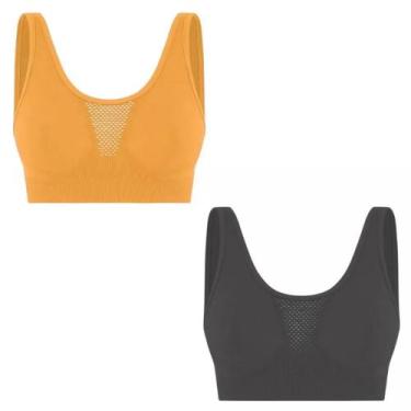 Imagem de Top Feminino Lupo Attack II Sem Costura de Alta Sustentação Sem Bojo A