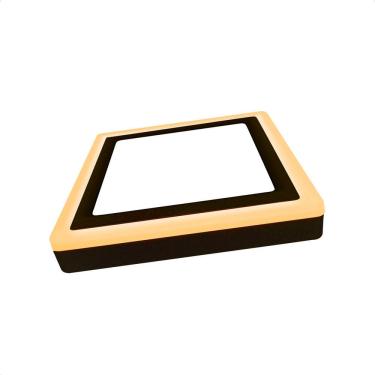 Imagem de Painel Led Taschibra Quadrado Sobrepor 18+6W Dual Color Black Bivolt