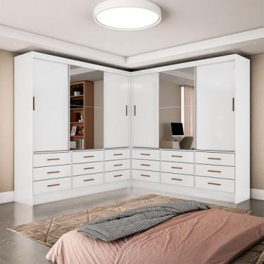 Imagem de Closet Sevilha 6 Portas Casal Duplo Plus 18 Gavetas Carioca Moveis, Br