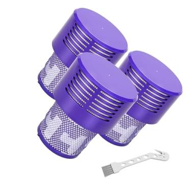 Imagem de Filtro HEPA de substituição para Dyson V10 (3 filtros + 1 escova) | Compatível com V10 Animal/Absolute/Total Clean/SV12 | Substituição direta para peça #969082-01