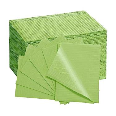 Imagem de EZEELAI Babadores Descartáveis Para Dentistas, 3 Dobras, 50 Unidades, Guardanapos De Papel À Prova D'Água Tatuagem, Toalhas Mesa Consultório Odontológico, Estúdio Tatuagem E Salão Beleza - Verde