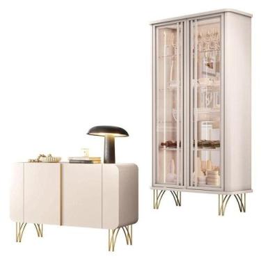 Imagem de Buffet Benvenuto E Cristaleira évora Off White - Hb Móveis