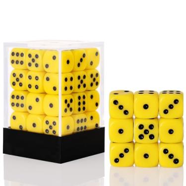 Imagem de 36 Pieces 12mm 6 Sided Dice Set,D6 Game Dice Set,6 Sided Standard Game Dice for Board Games Dice Games Classroom Teaching Dices Game, with Portable Gaming Box(Yellow)