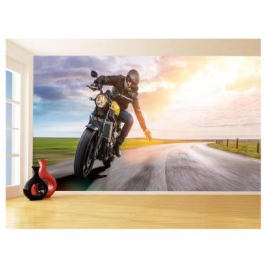Imagem de Papel De Parede 3D Moto Esporte Viagem Estrada 3,5M Bkm57 - Você Decor