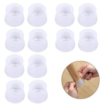 Imagem de Protetores Capa Pés Cadeira Mesa Móveis 12 Peças Preservar Pisos Madei