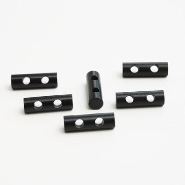 Imagem de FERROFIRE Pacote com 6 hastes de ferro pequenas de 2,5 cm para iniciantes de pederneira e ferrocério de aço com dois furos para colar de pulseira de paracord faça você mesmo