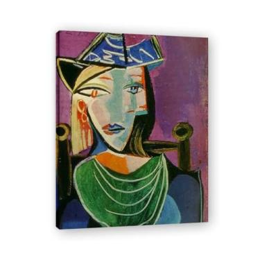 Imagem de LKXGRRSFG Impressão em tela Woman With Cockerel Pablo Picasso Cubism – Reprodução profissional arte moderna 59,98 x 78 cm