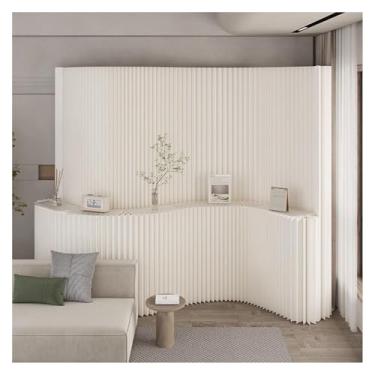 Imagem de Biombos e Divisórias Divisória De Ambiente Dobrável Flexível Com Prateleira, Divisória De Privacidade Portátil Para Escritório Doméstico Para Separação De Espaço E Decoração De Fundo, Comprimentos Ret