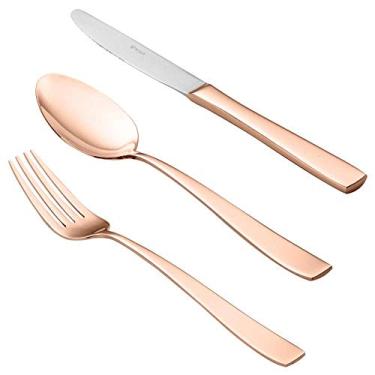 Imagem de Faqueiro 130Pc Pisa Pvd Dourado Rosé S/Estojo 71297