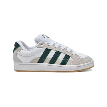 Imagem de adidas Campus 00S Beta Tênis unissex, Branco nuvem, verde universitário/cinza órbita, 6.5 Women/5.5 Men