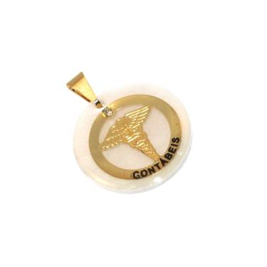 Imagem de Pingente Profissão Contabilidade Contábeis Folheado 18k