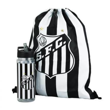 Imagem de Garrafa Santos Plástica 450 ML Com Sacochila- EAS026-4 - MILENO